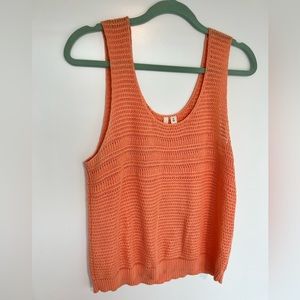 Salmon Orange Knitted Tank
